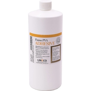 image:imageLineco Frame PVA Adhesive Acid Free Dried Clear and Flexible 8 oz  Picture Frame Glue Adhere Wood or MDF Ideal for Paper Board Framing Collage Crafts Bookbinding1 Quart