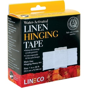 image:imageLineco L5331025 Lineco Gummed Linen Tape 1In X 30Ft  Acid Free Neutral pH Self Adhesive for Artworks Photos Poster and Mats1 in X 30 ft Pack of 1