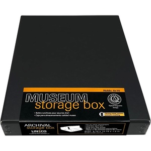 image:imageLineco Museum Archival Storage Box Drop Front 975x1275x3 in Gray  AcidFree with Metal Edge Preserves Picture Longevity Organize Photos Newspapers Prints Documents Crafts DIYBlack