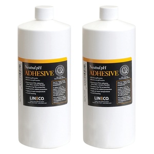 image:imageLineco Neutral pH Adhesive AllPurpose Glue 1 Quart White 1 Pack  Acid Free Dries Clear Remains Flexible Used for Bookbinding and Book Repair Framing Collages Paper Art and Crafts1 Quart  2 Pack