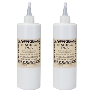 image:imageLineco PH Neutral PVA Adhesive Dries Clear 16 Ounce Pack of 1  Acidfree WaterSoluble Archival White Glue Used for Bookbinding Book Repair Framing Collages Paper Art Crafts16 oz 2 Pack