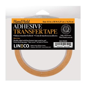 image:imageLineco Reverse Wound AcidFree 2 mil Adhesive Transfer Tape  Double Sided Hand Held ATG Tape Used in Picture Framing Mounting of Materials Such as Paper Wood Plastics and Metals1 Pack