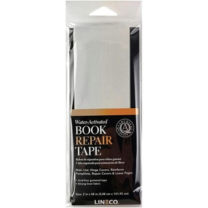 image:imageLineco WaterActivated Book Repair Tape 2 x 48 Inch  NonYellowing Neutral pH for Hinge Covers Repairing Pamphlets and Paper Pages2 x 48