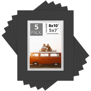 image:imageMat Board Center 5 Pack 11x14 Double Mat for 85x11 Photos Off WhiteGold  Off White Over Gold Double Mat Board Acid Free 8Ply Thickness White Core Bevel Cut for Photos amp Art FramingBlack Over Silver