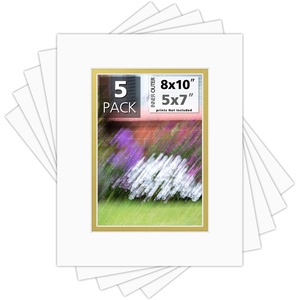 image:imageMat Board Center 5 Pack 11x14 Double Mat for 85x11 Photos Off WhiteGold  Off White Over Gold Double Mat Board Acid Free 8Ply Thickness White Core Bevel Cut for Photos amp Art FramingOff White Over Gold