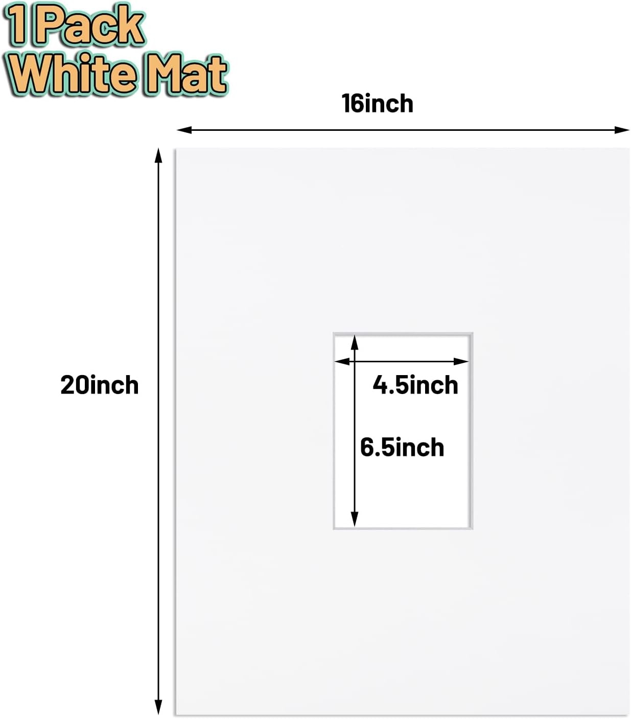 image:imageGolden State Art 16x20 Mats Cut for 5x7  White Color Signature Mat  Bevel Cut Acid Free 4ply Thickness White Core  Great for Weddings Baby Showers Prints Pictures Photos