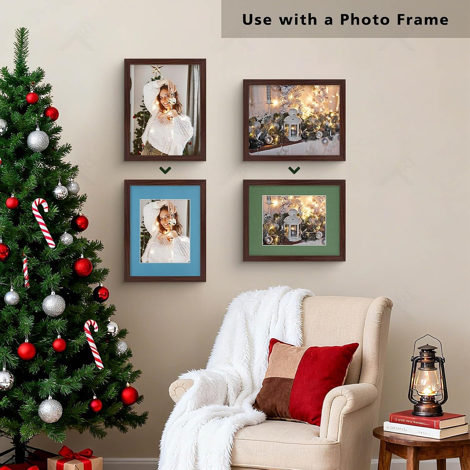 image:imageGolden State Art 20 Pack Mixed Color Photo Mats 11x14 for 8x10 Mats Only  AcidFree PreCut75x95 Opening 4Ply Bevel Cut White Core Photo Matte Matting11x14 Pack of 50 Mix Colors Mats