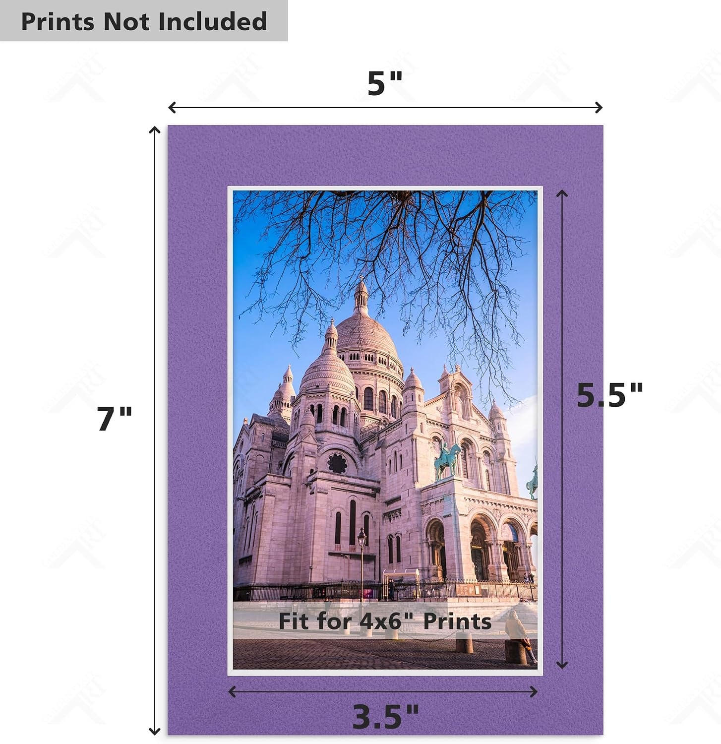 image:imageGolden State Art 25 Pack Mixed Color Picture Mats 5x7 for 4x6 Mats Only  AcidFree PreCut75x95 Opening 4Ply Bevel Cut White Core Photo Matte Matting in PremierMix Color Mats