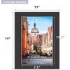 image:imageGolden State Art 10 Pack 8x10 White Picture Mat for 5x7 Photos  White Core Bevel Edge Acid Free 4ply Thick Framing Picture MatsBlack