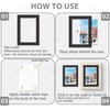 image:imageGolden State Art 10 Pack 8x10 White Picture Mat for 5x7 Photos  White Core Bevel Edge Acid Free 4ply Thick Framing Picture MatsBlack