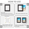 image:imageGolden State Art 10 Pack 8x10 White Picture Mat for 5x7 Photos  White Core Bevel Edge Acid Free 4ply Thick Framing Picture MatsBlack