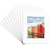image:imageGolden State Art 10 Pack 8x10 White Picture Mat for 5x7 Photos  White Core Bevel Edge Acid Free 4ply Thick Framing Picture MatsClassic White