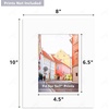 image:imageGolden State Art 10 Pack 8x10 White Picture Mat for 5x7 Photos  White Core Bevel Edge Acid Free 4ply Thick Framing Picture MatsClassic White