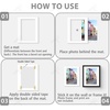 image:imageGolden State Art 10 Pack 8x10 White Picture Mat for 5x7 Photos  White Core Bevel Edge Acid Free 4ply Thick Framing Picture MatsClassic White