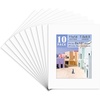 image:imageGolden State Art 10 Pack 8x10 White Picture Mat for 5x7 Photos  White Core Bevel Edge Acid Free 4ply Thick Framing Picture MatsClassic White