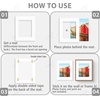 image:imageGolden State Art 10 Pack 8x10 White Picture Mat for 5x7 Photos  White Core Bevel Edge Acid Free 4ply Thick Framing Picture MatsClassic White