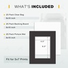 image:imageGolden State Art 10 Pack White 8x10 Mats for 5x7 PhotoBackingBag  PreCut Picture Mats Kits Mattes with White Core Bevel Cut 45x65 Opening for 5x7 PhotosBlack