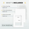 image:imageGolden State Art 10 Pack White 8x10 Mats for 5x7 PhotoBackingBag  PreCut Picture Mats Kits Mattes with White Core Bevel Cut 45x65 Opening for 5x7 PhotosWhite