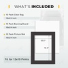 image:imageGolden State Art 10 Pack White 8x10 Mats for 5x7 PhotoBackingBag  PreCut Picture Mats Kits Mattes with White Core Bevel Cut 45x65 Opening for 5x7 PhotosBlack
