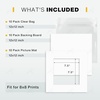 image:imageGolden State Art 10 Pack White 8x10 Mats for 5x7 PhotoBackingBag  PreCut Picture Mats Kits Mattes with White Core Bevel Cut 45x65 Opening for 5x7 PhotosWhite