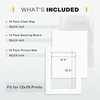 image:imageGolden State Art 10 Pack White 8x10 Mats for 5x7 PhotoBackingBag  PreCut Picture Mats Kits Mattes with White Core Bevel Cut 45x65 Opening for 5x7 PhotosWhite