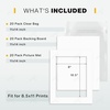 image:imageGolden State Art 10 Pack White 8x10 Mats for 5x7 PhotoBackingBag  PreCut Picture Mats Kits Mattes with White Core Bevel Cut 45x65 Opening for 5x7 PhotosWhite