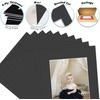 image:imageGolden State Art 15 Pack 5x7 White Picture Mat for 4x6 Photos  White Core Bevel Cut Acid Free 4ply Thick Framing MatsBlack