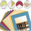 image:imageGolden State Art 15 Pack 5x7 White Picture Mat for 4x6 Photos  White Core Bevel Cut Acid Free 4ply Thick Framing MatsMix