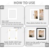 image:imageGolden State Art 15 Pack 5x7 White Picture Mat for 4x6 Photos  White Core Bevel Cut Acid Free 4ply Thick Framing MatsWhite