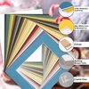 image:imageGolden State Art 20 Pack Mixed Color Photo Mats 11x14 for 8x10 Mats Only  AcidFree PreCut75x95 Opening 4Ply Bevel Cut White Core Photo Matte Matting11x14 Pack of 25 Mix Colors Complete Set