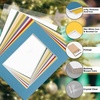 image:imageGolden State Art 20 Pack Mixed Color Photo Mats 11x14 for 8x10 Mats Only  AcidFree PreCut75x95 Opening 4Ply Bevel Cut White Core Photo Matte Matting11x14 Pack of 10 Mix Colors Complete Set