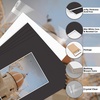 image:imageGolden State Art 25 Pack Black PreCut 8x10 Picture Mat for 5x7 Photo  AcidFree White Core Bevel Cut Frame Mattes with 45x65 inch Opening for 5x7 Prints Pictures Artworks8 x 10 Pack of 10 Black Complete Set