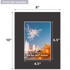 image:imageGolden State Art 25 Pack Black PreCut 8x10 Picture Mat for 5x7 Photo  AcidFree White Core Bevel Cut Frame Mattes with 45x65 inch Opening for 5x7 Prints Pictures Artworks8 x 10 Pack of 10 Black Mat