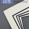 image:imageGolden State Art 5 Pack Double mat 11x14 for 8x10 Photo Black Over Black  AcidFree PreCutMat 75x95 Opening White Core Bevel Cut 8 Ply Double Mat adds elegant depth to framed photos and artworkLight Gray Over Black