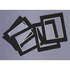 image:imageGolden State Art 5 Pack Double mat 11x14 for 8x10 Photo Black Over Black  AcidFree PreCutMat 75x95 Opening White Core Bevel Cut 8 Ply Double Mat adds elegant depth to framed photos and artworkBlack Over Silver