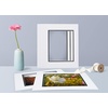 image:imageGolden State Art 5 Pack Double mat 11x14 for 8x10 Photo Black Over Black  AcidFree PreCutMat 75x95 Opening White Core Bevel Cut 8 Ply Double Mat adds elegant depth to framed photos and artworkWhite Over Black