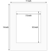 image:imageGolden State Art 5 Pack Double mat 11x14 for 8x10 Photo Black Over Black  AcidFree PreCutMat 75x95 Opening White Core Bevel Cut 8 Ply Double Mat adds elegant depth to framed photos and artworkOff White Over Off White