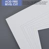 image:imageGolden State Art 5 Pack Double mat 11x14 for 8x10 Photo Black Over Black  AcidFree PreCutMat 75x95 Opening White Core Bevel Cut 8 Ply Double Mat adds elegant depth to framed photos and artworkWhite Over White