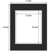 image:imageGolden State Art 5 Pack Double mat 11x14 for 8x10 Photo Black Over Black  AcidFree PreCutMat 75x95 Opening White Core Bevel Cut 8 Ply Double Mat adds elegant depth to framed photos and artworkBlack Over Silver