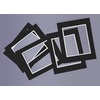image:imageGolden State Art 5 Pack Double mat 11x14 for 8x10 Photo Black Over Black  AcidFree PreCutMat 75x95 Opening White Core Bevel Cut 8 Ply Double Mat adds elegant depth to framed photos and artworkBlack Over White