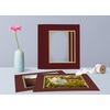 image:imageGolden State Art 5 Pack Double mat 11x14 for 8x10 Photo Black Over Black  AcidFree PreCutMat 75x95 Opening White Core Bevel Cut 8 Ply Double Mat adds elegant depth to framed photos and artworkMaroon Over Old Gold