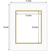 image:imageGolden State Art 5 Pack Double mat 11x14 for 8x10 Photo Black Over Black  AcidFree PreCutMat 75x95 Opening White Core Bevel Cut 8 Ply Double Mat adds elegant depth to framed photos and artworkOff White Over Old Gold