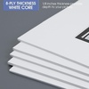 image:imageGolden State Art 5 Pack Double mat 11x14 for 8x10 Photo Black Over Black  AcidFree PreCutMat 75x95 Opening White Core Bevel Cut 8 Ply Double Mat adds elegant depth to framed photos and artworkWhite Over Black