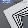 image:imageGolden State Art 5 Pack Double mat 11x14 for 8x10 Photo Black Over Black  AcidFree PreCutMat 75x95 Opening White Core Bevel Cut 8 Ply Double Mat adds elegant depth to framed photos and artworkWhite Over Black