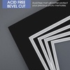 image:imageGolden State Art 5 Pack Double mat 11x14 for 8x10 Photo Black Over Black  AcidFree PreCutMat 75x95 Opening White Core Bevel Cut 8 Ply Double Mat adds elegant depth to framed photos and artworkBlack Over Silver