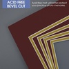 image:imageGolden State Art 5 Pack Double mat 11x14 for 8x10 Photo Black Over Black  AcidFree PreCutMat 75x95 Opening White Core Bevel Cut 8 Ply Double Mat adds elegant depth to framed photos and artworkMaroon Over Old Gold