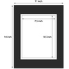 image:imageGolden State Art 5 Pack Double mat 11x14 for 8x10 Photo Black Over Black  AcidFree PreCutMat 75x95 Opening White Core Bevel Cut 8 Ply Double Mat adds elegant depth to framed photos and artworkBlack Over White