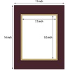 image:imageGolden State Art 5 Pack Double mat 11x14 for 8x10 Photo Black Over Black  AcidFree PreCutMat 75x95 Opening White Core Bevel Cut 8 Ply Double Mat adds elegant depth to framed photos and artworkMaroon Over Old Gold