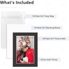 image:imageGolden State Art 50 Pack AcidFree Black 5x7 Picture Mat for 4x6 Photo  AcidFree PreCut 35x55 Opening 4Ply Bevel Cut Matte  White Core For 4x6 PrintsPictures and Artwork5 x 7 10Pack Complete Set