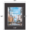 image:imageGolden State Art 50 Pack Black 11x14 Picture Mat for 8x10 PhotoBackingBag  AcidFree PreCut Mats with 75x95 Opening for 8x10 Prints White Core Bevel Cut Frame Mattes SetsMats Only 11x14 for 8x10